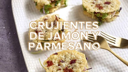 Receta: crujientes de jamón y parmesano