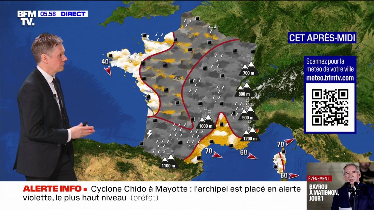 Un ciel très gris avec de la pluie pour ce samedi sauf dans le sud-est de la France où du soleil est attendu