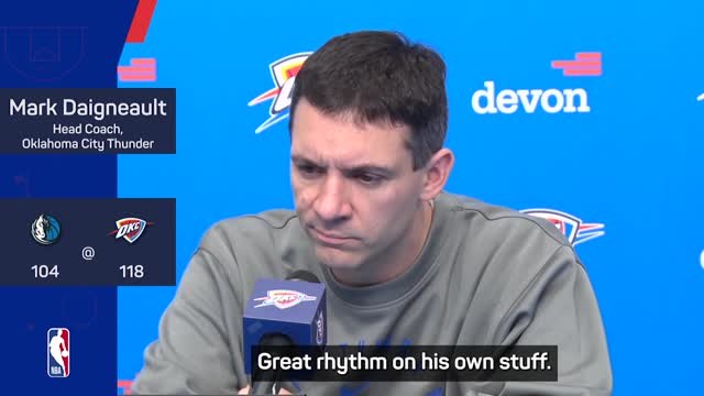 Daigneault singles out Gilgeous-Alexander after OKC win