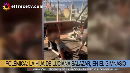 Polémica por el video de Matilda la hija de Luciana Salazar entrenando el gimnasio