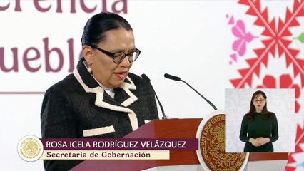 Participación de la secretaria Rosa Icela Rodríguez sobre Derechos Humanos en la Mañanera Del Pueblo