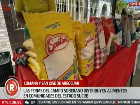Sucre | Feria del Campo Soberano beneficia a más de 5 mil familias en los mcpios. Sucre y Andrés Mata