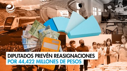 Diputados prevén reasignaciones por 44,422 millones de pesos