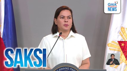 VP Sara Duterte, hindi raw magtatago sakaling may lumabas na arrest warrant; 'di nagsisisi sa kanyang banta vs PBBM, First Lady at House Speaker | Saksi