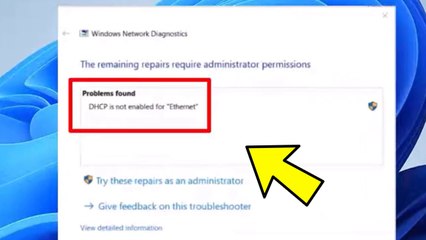 100% Solved - DHCP Is Not Enabled For Ethernet in Windows 11/10/8/7