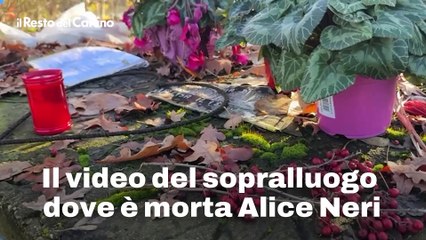 Il video del sopralluogo dove ? morta Alice Neri
