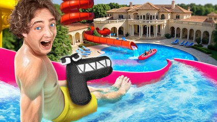 Alphabet Lore WATER PARK In My House 🛝🎢 *DIY Secret House Near the Pool*