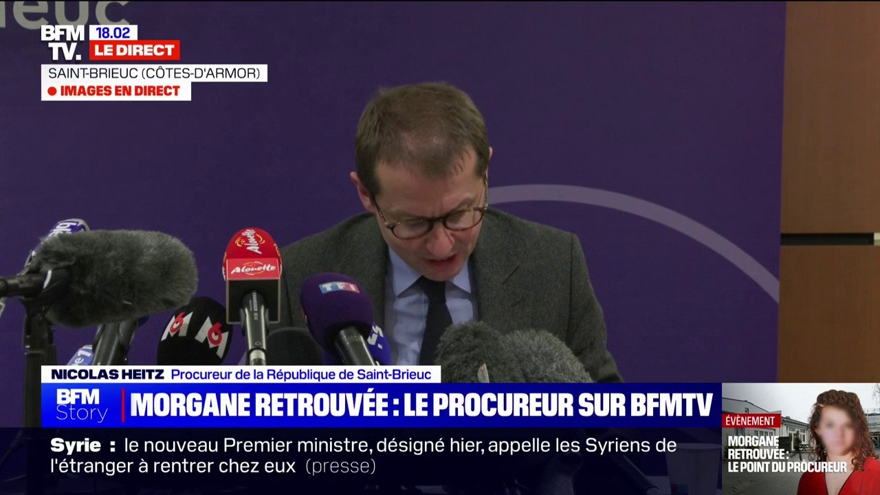 Morgane retrouvée: le procureur de Saint-Brieuc assure que l'adolescente ne présentait "aucune lésion" lorsqu'elle a été retrouvée