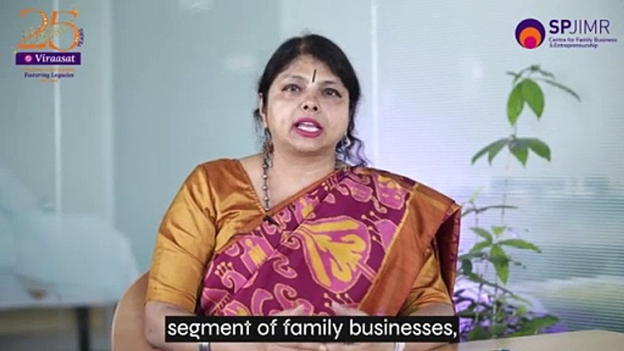 Dr. Tulsi Jayakumar, Executive Director CFBE speaks on SPJIMR's marquee event Viraasat.