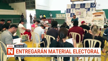 SCZ: ENTREGARÁN MATERIAL ELECTORAL