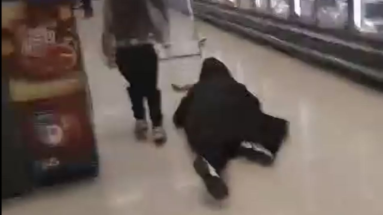 Drunk shopping turns into comedy as trolley skating mishap becomes highlight of trip