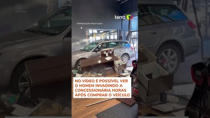 Homem invade concessionária nos EUA após carro apresentar defeito