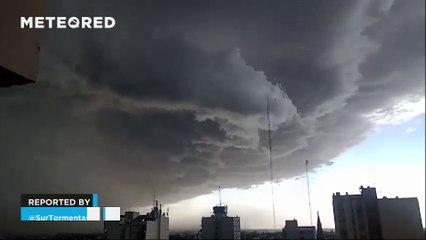 Spectacular supercell in the city of Tres Arroyos, Argentina