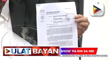 VP Sara Duterte, 'no show' pa rin sa NBI