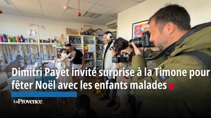 Dimitri Payet invité surprise à la Timone pour fêter Noël avec les enfants malades