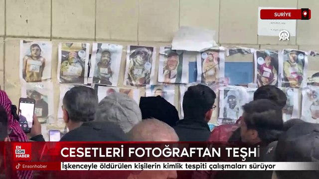 Suriye'de işkenceyle öldürülen kişilerin kimlik tespiti çalışmaları