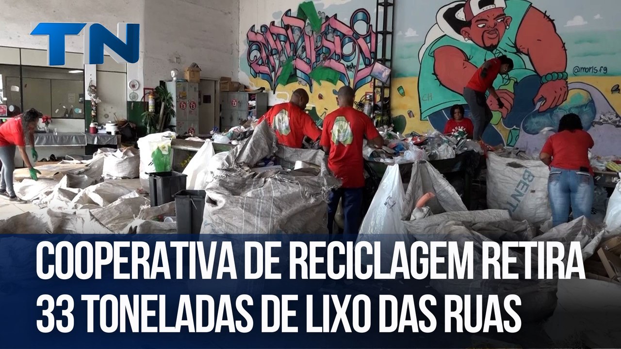 Cooperativa de reciclagem retira 33 toneladas de lixo das ruas