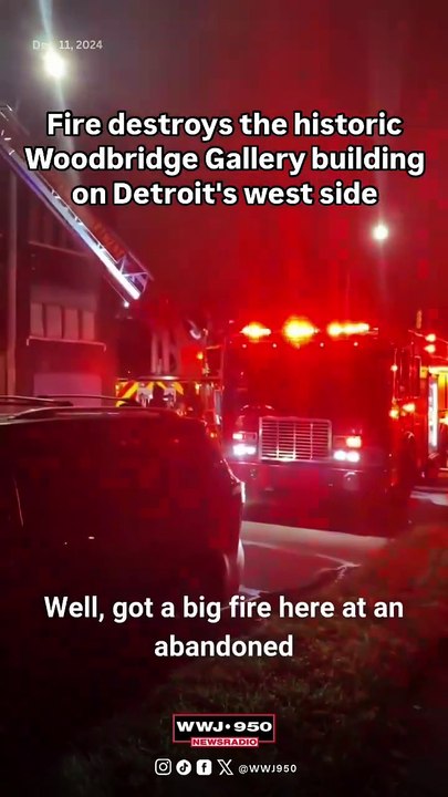 Fire destroys historic Woodbridge Gallery building in Detroit