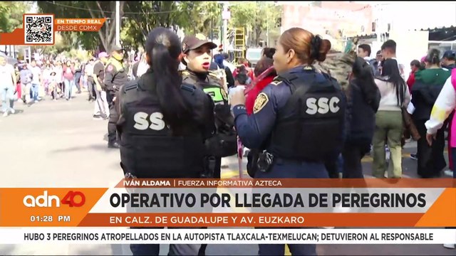 Inicia operativo por la llegada de peregrinos en calzada de Guadalupe