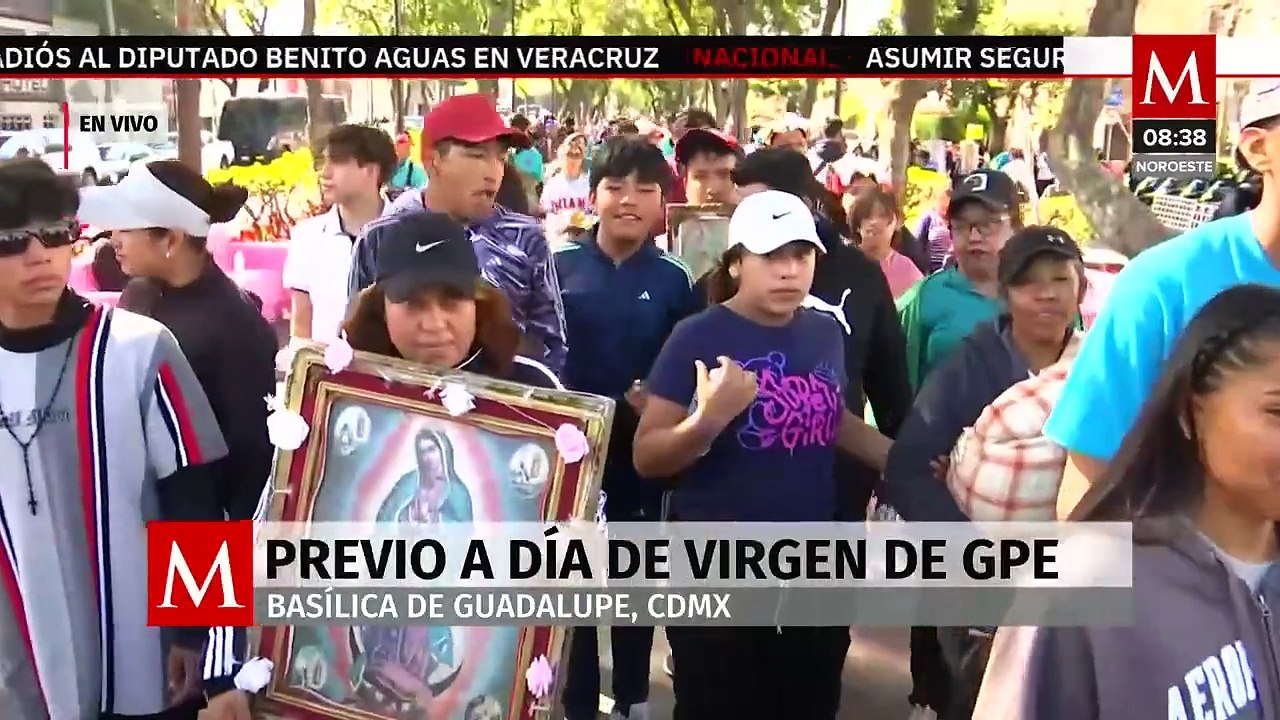Siguen llegando peregrinos a la Basílica de Guadalupe, van 5 millones de feligreses.