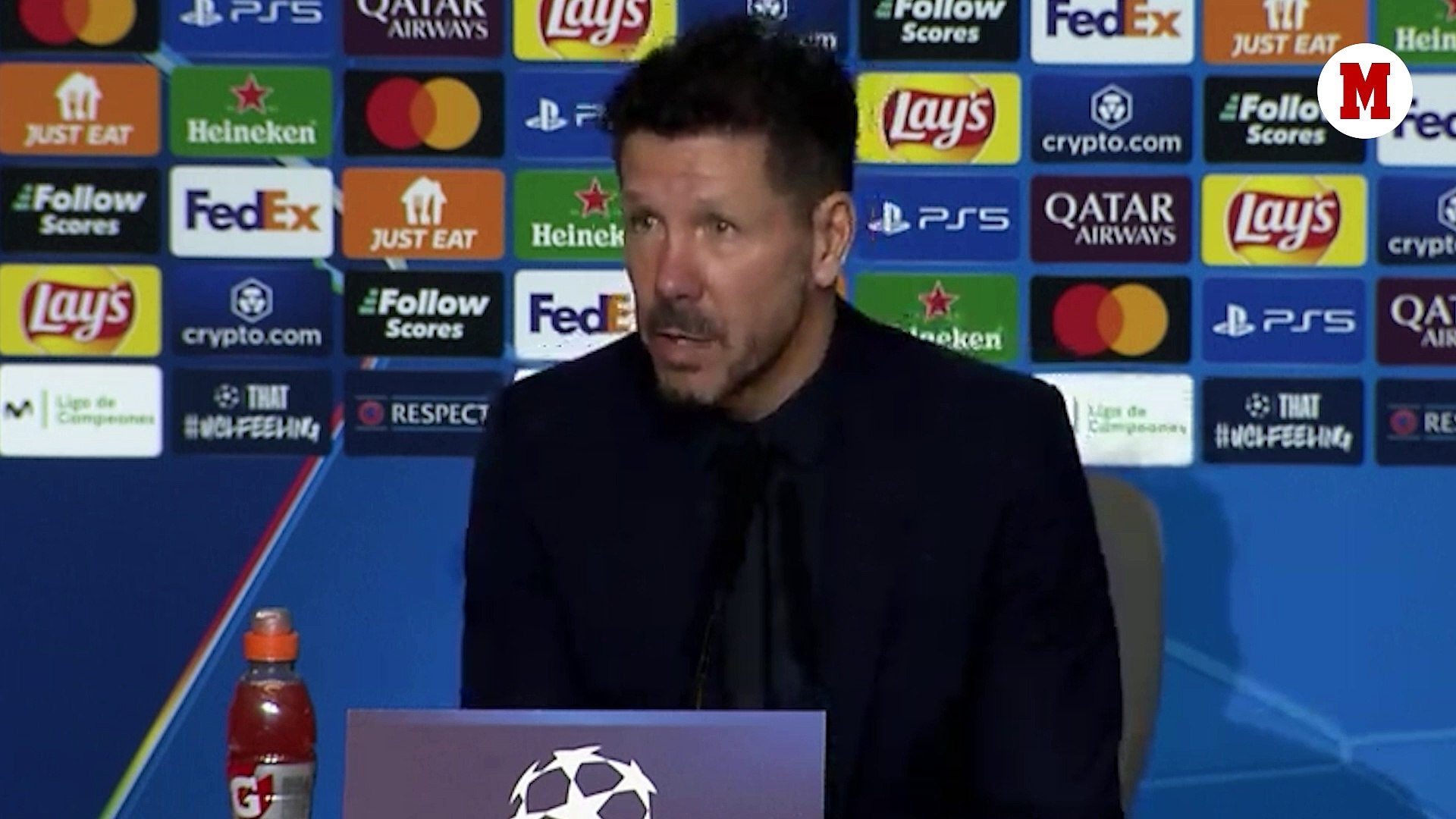 Simeone: "Soar a lo grande significa soar en el partido que viene"