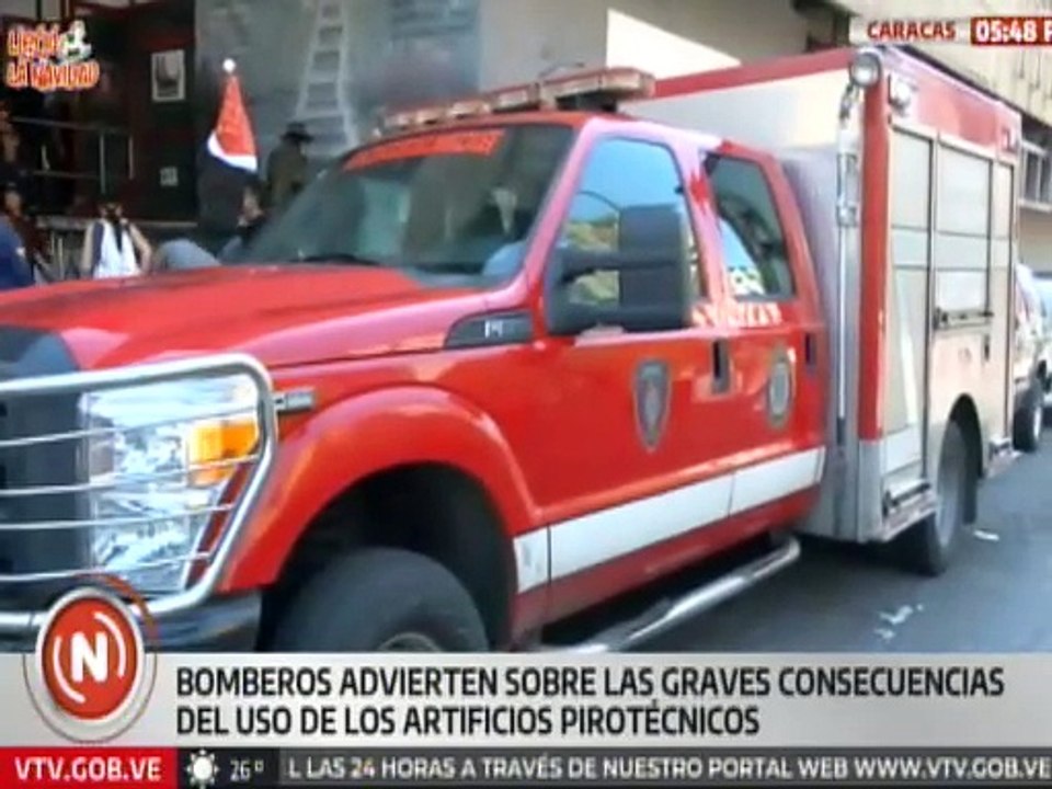 Caracas | Autoridades hacen un llamado al cuidado y regularización de los artificios pirotécnicos