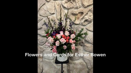 Flowers and Cards for Esther Bowen