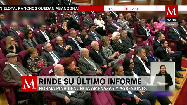 Norma Piña rinde su último informe de labores; denuncia amenazas y agresiones