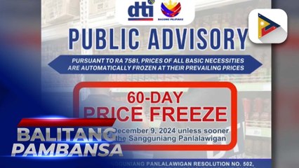 60-day price freeze, ipinatupad ng DTI-Surigao Del Norte