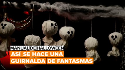 Manual de Halloween: así se hace una guirnalda de fantasmas