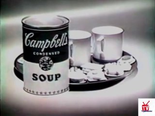 1960s Cambell's soup and crackers with cheese TV commercial