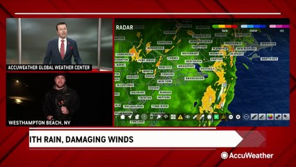 A lot of rain and wind as storm fueled by tropical air strikes the Northeast