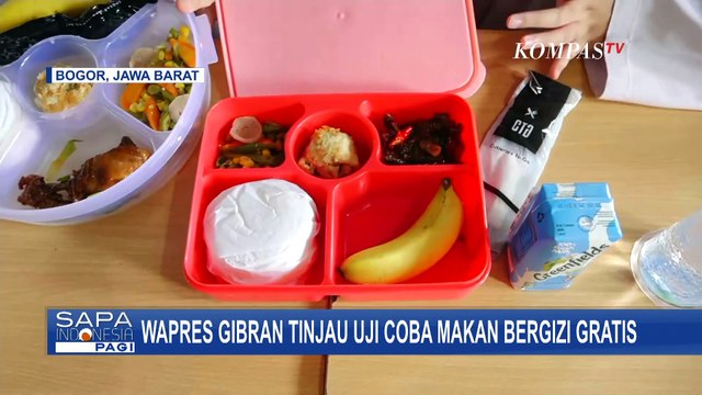 Momen Wapres Gibran Tinjau Uji Coba Makan Bergizi Gratis di Bogor