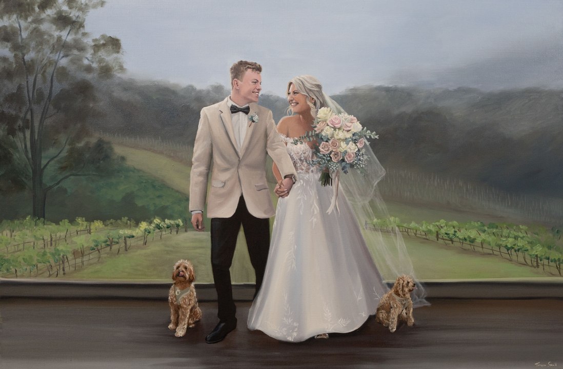 Teresa Small paints wedding scene in the Southern Highlands
