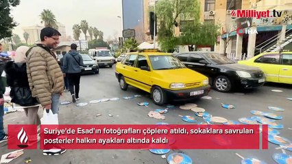 Suriye'de Esad'ın posterleri ayaklar altında