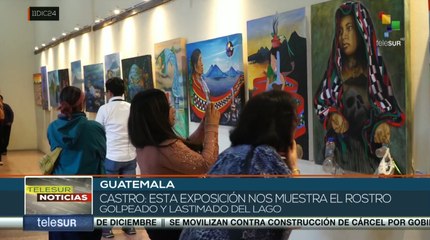 Pintores mayas exponen la violencia ecológica en Atitlán