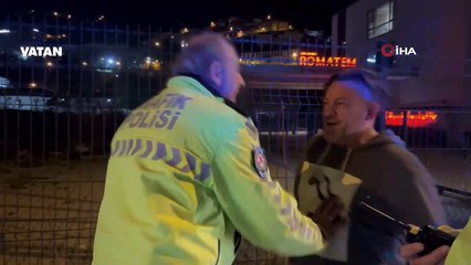 Bursa'da trafik magandası polisi tehdit etti; Haritadan kendine yer beğen!