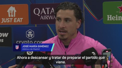 La felicidad del Atlético de Madrid en las declaraciones de Giménez y Javi Galán