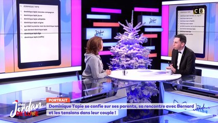 Dominique Tapie est l'invitée de Jordan De Luxe dans l'émission Chez Jordan sur C8 ce mercredi 11 décembre 2024