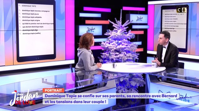 Dominique Tapie est l'invitée de Jordan De Luxe dans l'émission Chez Jordan sur C8 ce mercredi 11 décembre 2024