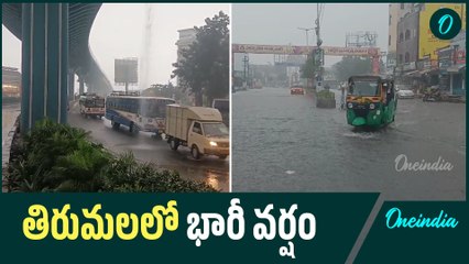 Tirumalaలో ఎడతెరిపి లేకుండా కురుస్తున్న వర్షాలు..! | Oneindia Telugu