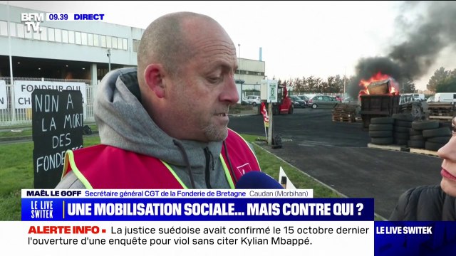 On veut des actes, pas des paroles , déclare Maël Le Goff, secrétaire CGT de la Fonderie de Bretagne, mobilisée ce jeudi pour sauver les emplois menacés par la fermeture de l'usine.