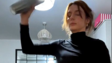 Margarita fail: Girl tries to shake margarita but ends up soaking herself instead
