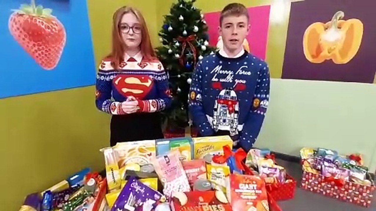 Sandhill View Academy children show the true meaning of Christmas with festive hampers for those in need