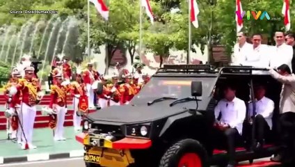 GAGAH, Prabowo Naik Maung Bareng Kapolri dan Panglima TNI