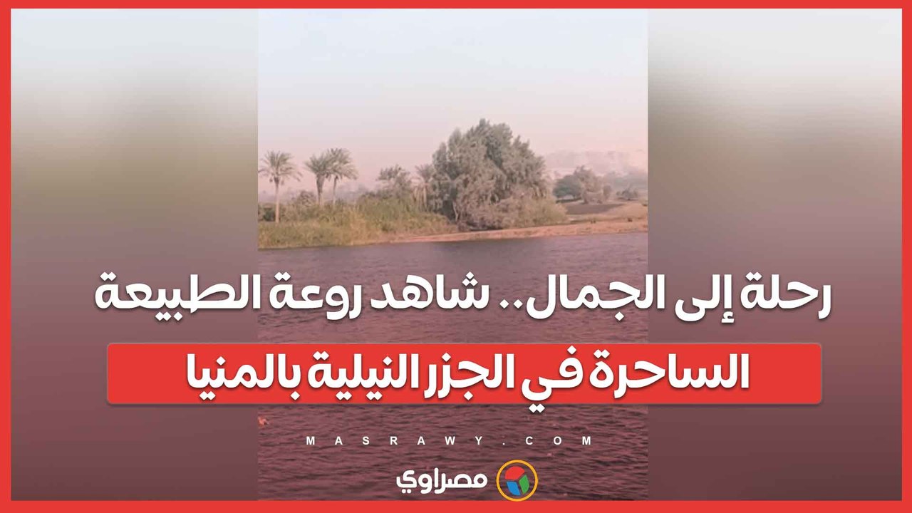 رحلة إلى الجمال.. شاهد روعة الطبيعة الساحرة في الجزر النيلية بالمنيا