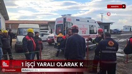 Amasya'da maden ocağında göçük