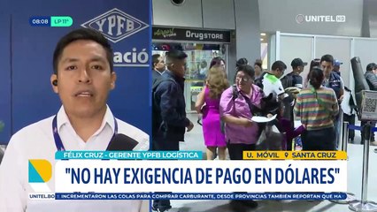 Ypfb se refiere al pago de combustible de aviación