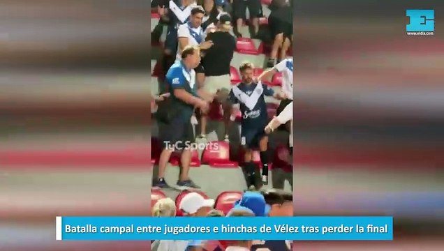 Batalla campal entre jugadores e hinchas de Vélez tras perder la final
