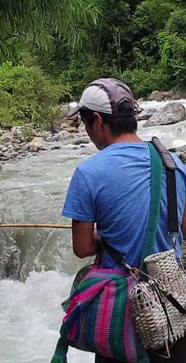 Angling with Bamboo Stick | Hook and Rod Fishing in Nepal |